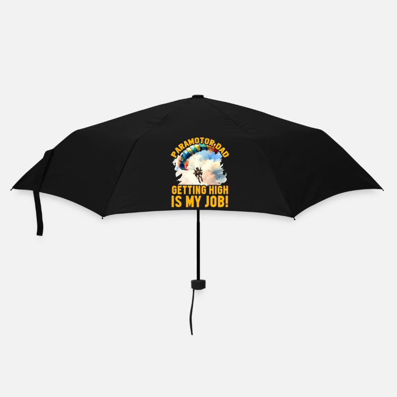 Papa paramoteur se défoncer est mon travail - Parapluie standard - noir