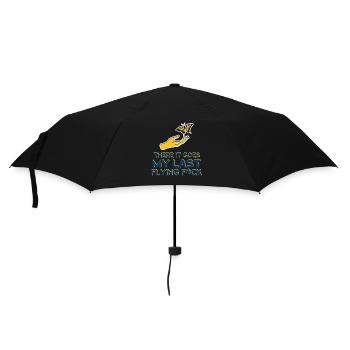Da ist es, mein letztes fliegendes F - Regenschirm (klein) - Schwarz - Vorne