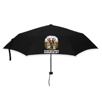 Elefanten Elefant - Regenschirm (klein) - Schwarz - Vorne