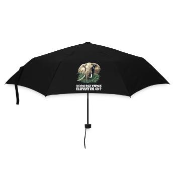 Elefanten Elefant - Regenschirm (klein) - Schwarz - Vorne