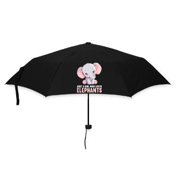 Elefanten Elefant - Regenschirm (klein) - Schwarz - Vorne