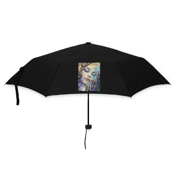 Girl sleeping in lavender - Umbrella (small) - black - Front