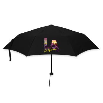 Los Angeles California - Regenschirm (klein) - Schwarz - Vorne