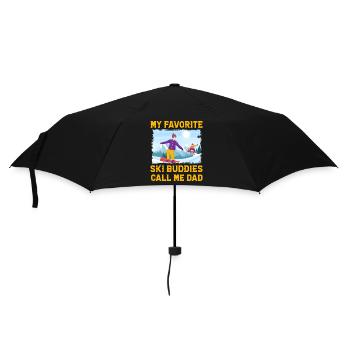 My favorite Ski Buddies call me Dad - Umbrella (small) - black - Front