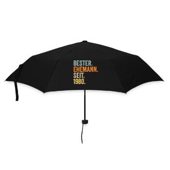 Valentinstag Bester Ehemann Seit 1980 - Regenschirm (klein) - Schwarz - Vorne