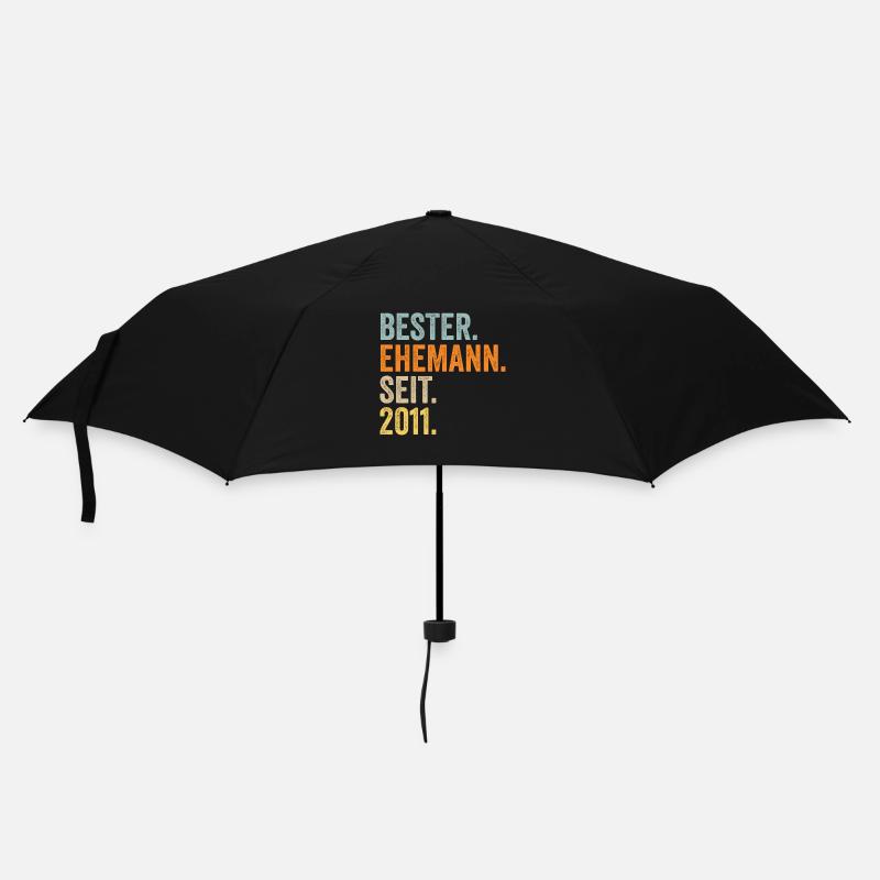 Valentinstag Bester Ehemann Seit 2011 - Regenschirm (klein) - Schwarz