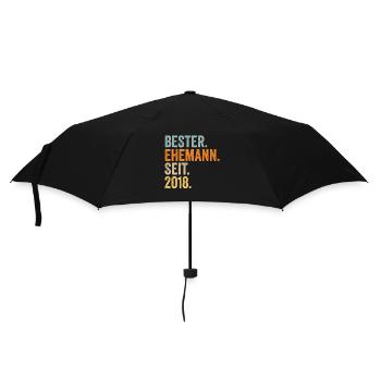 Valentine's Day Best Husband Since 2018 - Umbrella (small) - black - Front