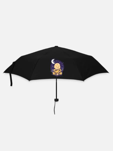 Bébé Bouddha endormi avec lune et étoiles - Parapluie standard - noir