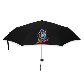 Conception de saxophone amusante pour les amateurs de musique jazz - Parapluie standard - noir - Devant