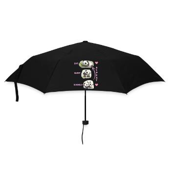 eat-sleep- cuddle- repeat - Regenschirm (klein) - Schwarz - Vorne