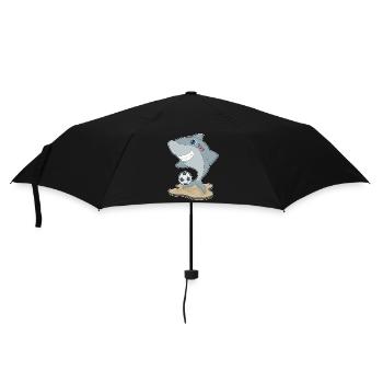 Shark Joueur de football Football - Parapluie standard - noir - Devant