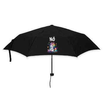 Licorne disant non garçon et fille créature mythique - Parapluie standard - noir - Devant