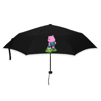 Cochon Joueur de football Football - Parapluie standard - noir - Devant
