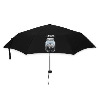 Profitez d’un paysage naturel extérieur dans un verre - Parapluie standard - noir - Devant