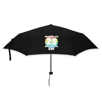 Lustige Gay Pride - 25. Geburtstag 25 BDay Lesben - Regenschirm (klein) - Schwarz - Vorne