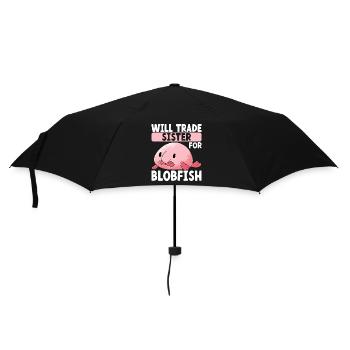 Poisson blob mignon poisson laid - Parapluie standard - noir - Devant