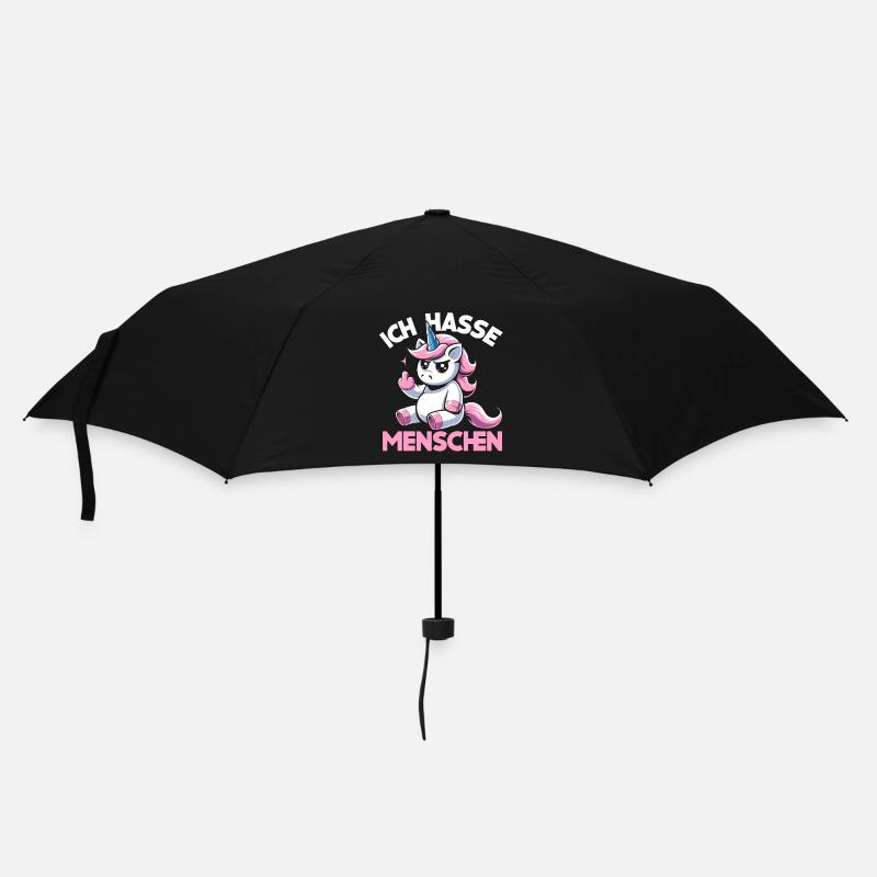 Grim Unicorn – Je déteste les gens - Parapluie standard - noir