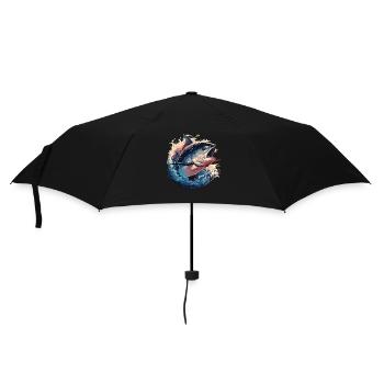 Tuna Thunfische Thunfisch - Regenschirm (klein) - Schwarz - Vorne