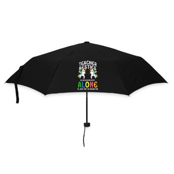 Teacher Besties Because Going Crazy - Umbrella (small) - black - Front