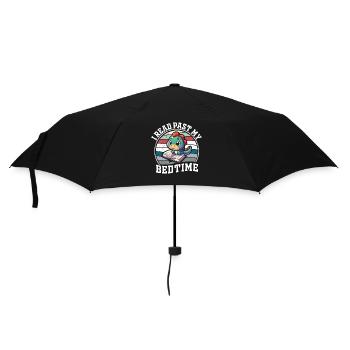 Ich Lese Nach Der Schlafenszeit Lesen Dinosaurier - Regenschirm (klein) - Schwarz - Vorne
