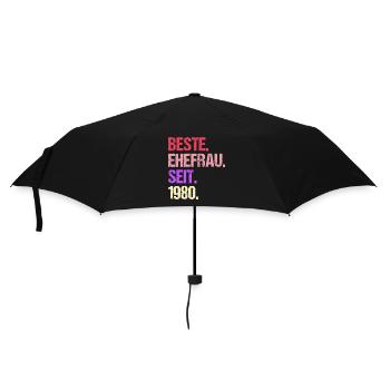 Valentinstag Beste Ehefrau Seit 1980 - Regenschirm (klein) - Schwarz - Vorne