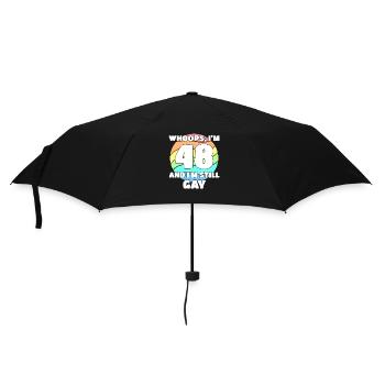 Lustige Gay Pride - 48. Geburtstag 48 BDay Lesben - Regenschirm (klein) - Schwarz - Vorne