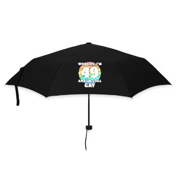 Funny Gay Pride - 49th Birthday 49 BDay Lesbian - Umbrella (small) - black - Front