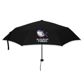 Tuna Thunfische Thunfisch - Regenschirm (klein) - Schwarz - Vorne