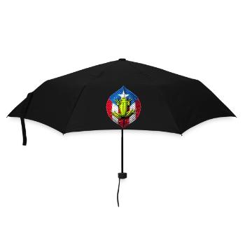 Puerto Rico Flagge Coqui Frosch - Regenschirm (klein) - Schwarz - Vorne