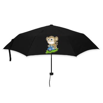 Affe Motorroller - Regenschirm (klein) - Schwarz - Vorne