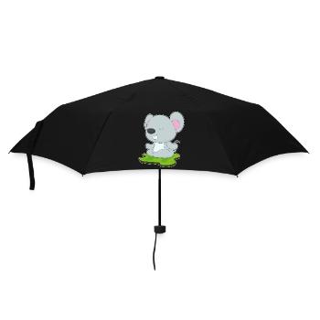 Mouse Yoga Fitness Meditation - Umbrella (small) - black - Front