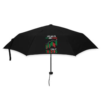 Trading Crypto Stock Market Investor Day Trader - Parapluie standard - noir - Devant