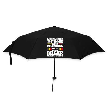 Belgier Belgisch Belgien - Regenschirm (klein) - Schwarz - Vorne