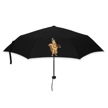 Gâteau d’anniversaire écureuil - Parapluie standard - noir - Devant