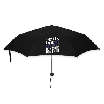 Raising awareness of domestic violence - Umbrella (small) - black - Front