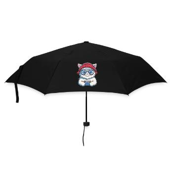 Alpaca Llama Gaming Video Game Gamer - Umbrella (small) - black - Front