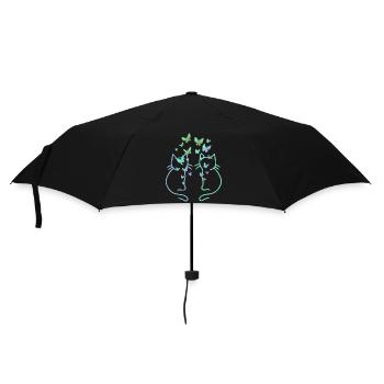 Chats, Chats, Papillons, Printemps - Parapluie standard - noir - Devant
