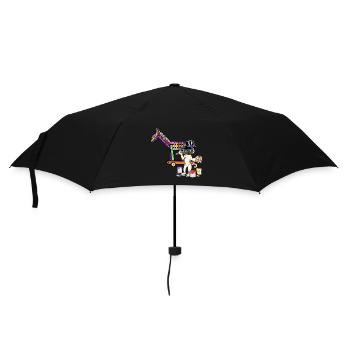 Chat Art Peintre Pinceau Artiste Cheval Cheval - Parapluie standard - noir - Devant