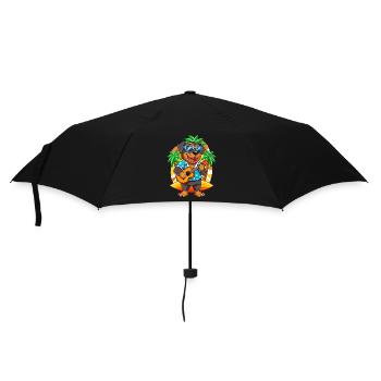 Drôle Rottweiler Chien Dessin Animé Plage Été Lunettes de soleil - Parapluie standard - noir - Devant