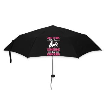 Just a Girl who loves sunshine and Capoeira - Umbrella (small) - black - Front