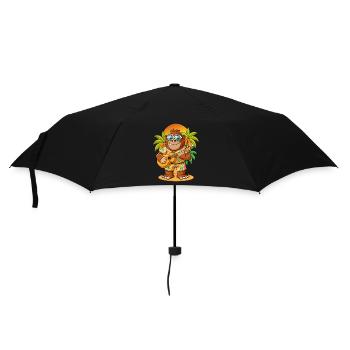 Lustige Bigfoot Cartoon Sommer Strand Sonnenbrille - Regenschirm (klein) - Schwarz - Vorne