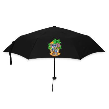 Funny Elephant Cartoon Summer Beach Sunglasses - Umbrella (small) - black - Front
