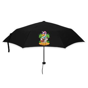 Lustige Gans Sommer Strand Sonnenbrille Hawaiianisch - Regenschirm (klein) - Schwarz - Vorne