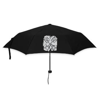 v8 Piston Engine Icon Art Illustration Logo - Umbrella (small) - black - Front
