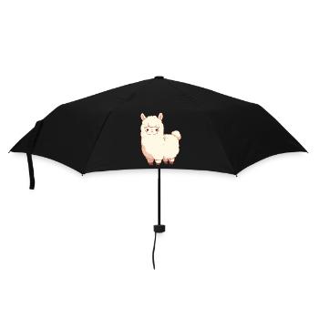 Alpaca Alpakas Alpaka - Regenschirm (klein) - Schwarz - Vorne