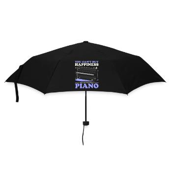 Piano Pianisten Klavierspieler Klavier Geschenk - Regenschirm (klein) - Schwarz - Vorne