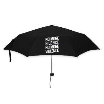 Raising awareness of domestic violence - Umbrella (small) - black - Front
