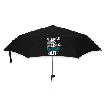 Raising awareness of domestic violence - Umbrella (small) - black - Front