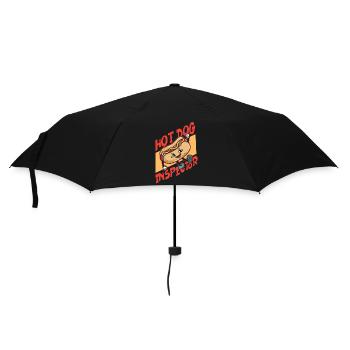 Hot Dog Adult Hot Dog Inspector - Regenschirm (klein) - Schwarz - Vorne