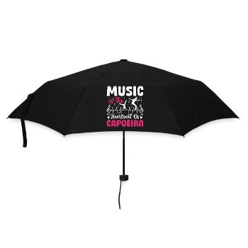 music is the heartbeat of capoeira - Umbrella (small) - black - Front